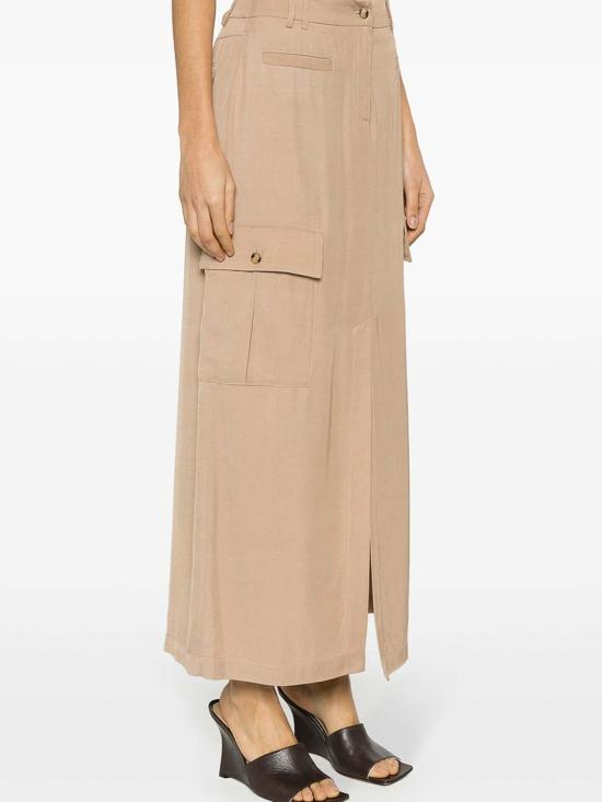  에르마노 설비노 미디 스커트 D44EO005E22E22MF280 Beige - ERMANNO SCERVINO