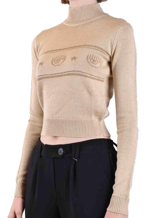  키아라 페라그니 긴팔 티셔츠 75CBFM11CMH27901 Beige - CHIARA FERRAGNI