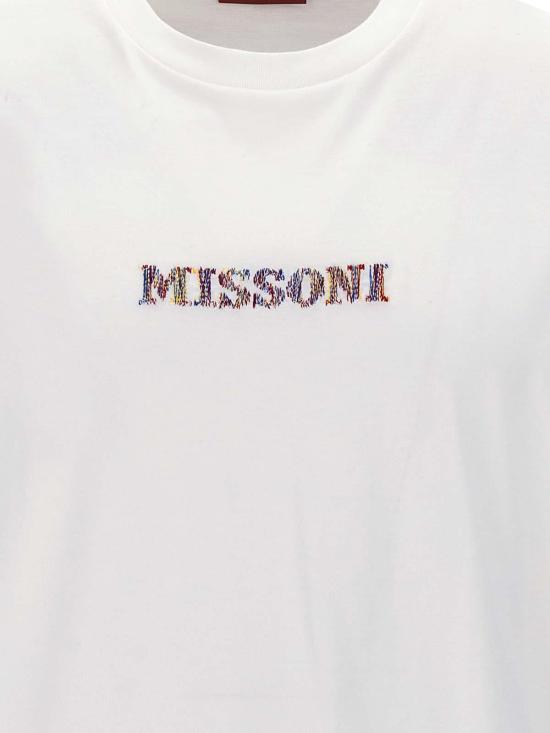  미소니 반팔 티셔츠 UC24SL01BJ00C7S013U White - MISSONI