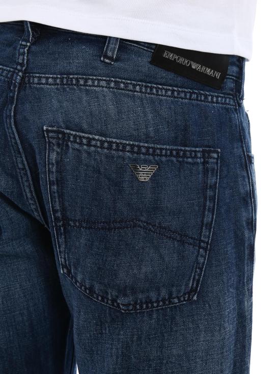  엠포리오 아르마니 스트레이트 팬츠 3Z1J451DFAZ0942 Dark Wash - EMPORIO ARMANI