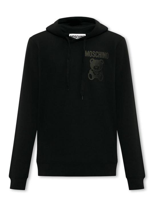 24FW 모스키노 후드 티셔츠 172720281555 Black
