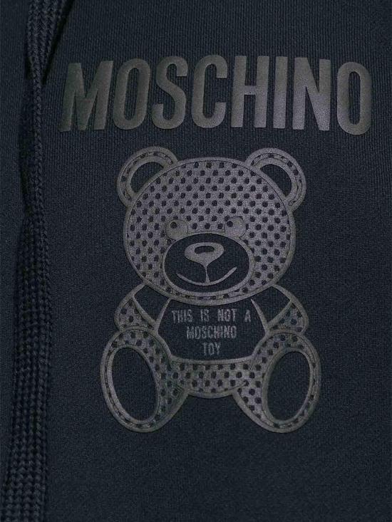 24FW 모스키노 후드 티셔츠 172720281555 Black - MOSCHINO