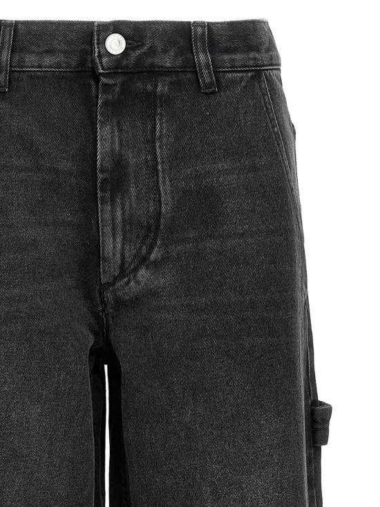 25FW 이자벨마랑에뚜왈 스트레이트 팬츠 PA0396FAB3H02E02FK Black - ISABEL MARANT ETOILE