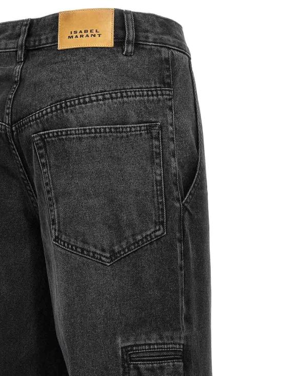 25FW 이자벨마랑에뚜왈 스트레이트 팬츠 PA0396FAB3H02E02FK Black - ISABEL MARANT ETOILE