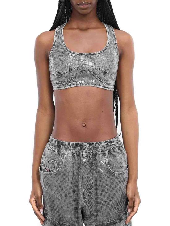 24FW 디젤 민소매 티셔츠 A134480PGAC02 Grey - DIESEL