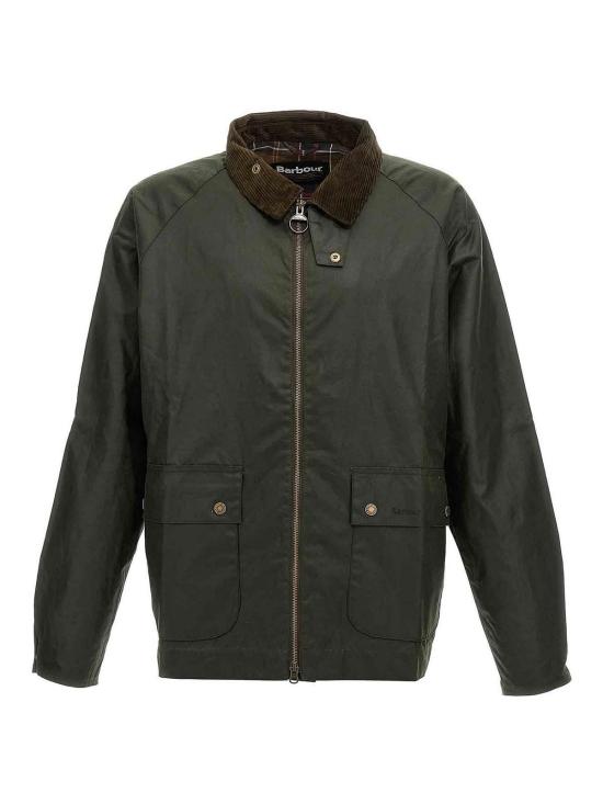  바버 비데일 쇼트 왁스 자켓 MWX2205OL52 GREEN