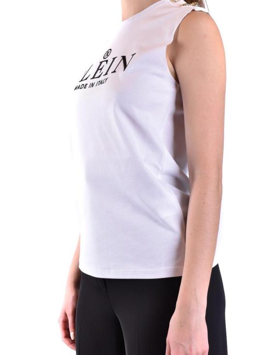  필립 플레인 민소매 티셔츠 SACCWTK2346PJO00201 White - PHILIPP PLEIN