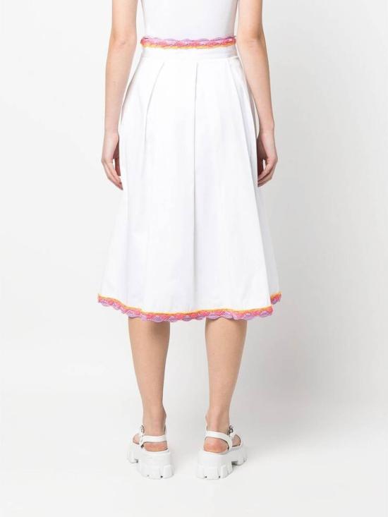  모스키노 미디 스커트 012305291001 White - MOSCHINO