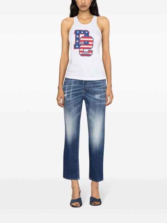 24FW 디스퀘어드2 민소매 티셔츠 S75NL0041S24668100 White - DSQUARED2