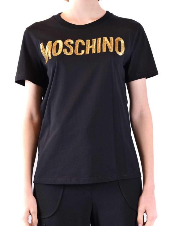  모스키노 반팔 티셔츠 071255411555 Black - MOSCHINO