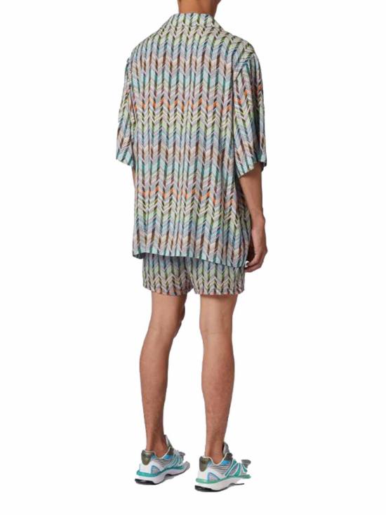  미소니 반팔 셔츠 TS24SJ00BW00RUS01BK Multicolour - MISSONI