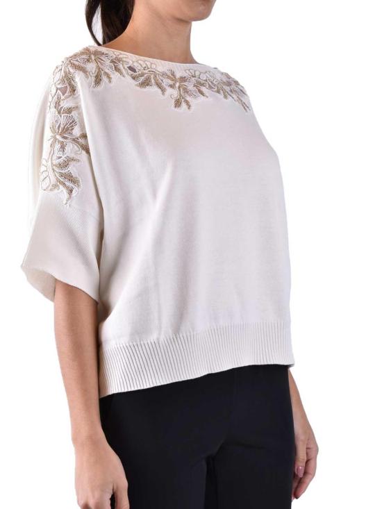  에르마노 설비노 반팔 티셔츠 D44EM004E8E80MF291 White - ERMANNO SCERVINO