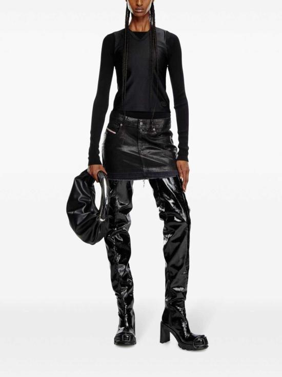 25FW 디젤 숏 원피스 A04935068MR02 Black - DIESEL