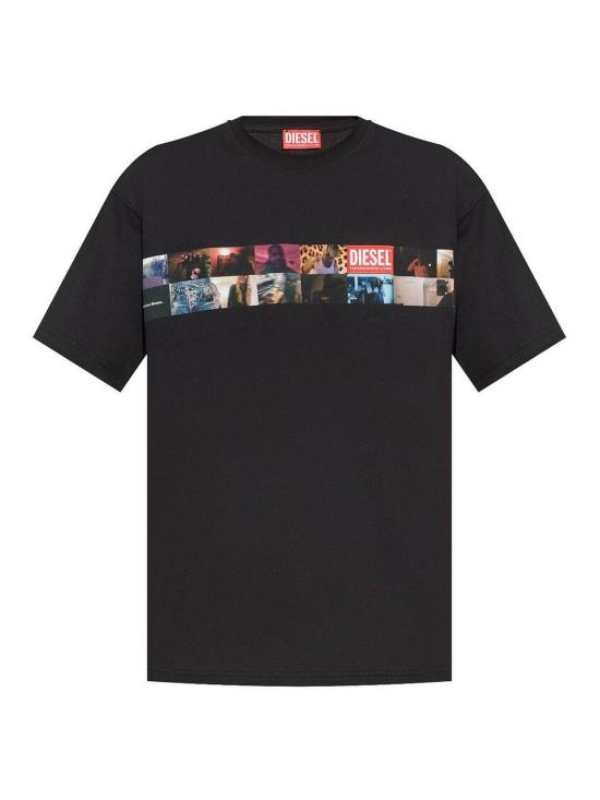 25FW 디젤 반팔 티셔츠 A164760AKAK9XX Black