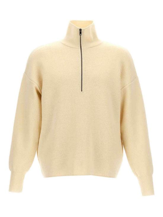  마리아 집업 니트 YNK055G1 White