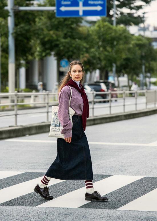  로토토 양말 코스 리브 올드 스쿨  네이비/다크 레드 - ROTOTO