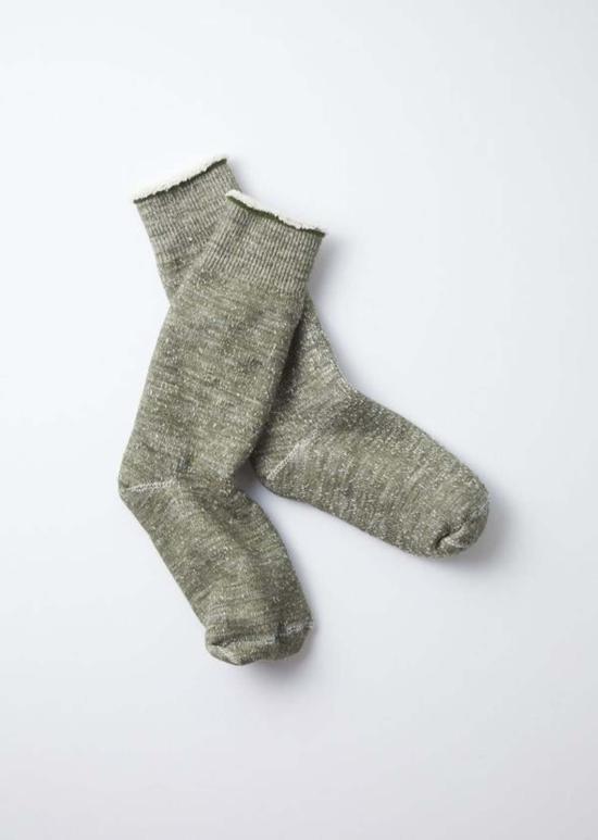  로토토 양말 로투투 더블페이스 니트 크루 삭스 아미 그린