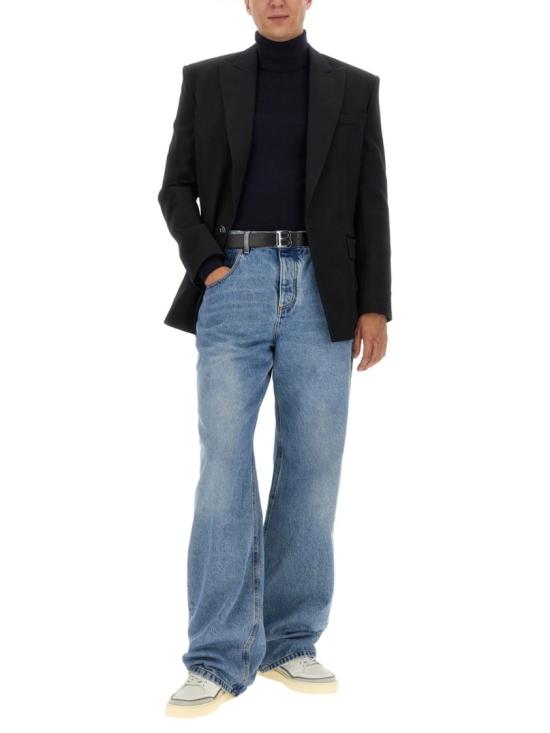  발망 터틀넥 BH1KH015 KE936AE Blue - BALMAIN