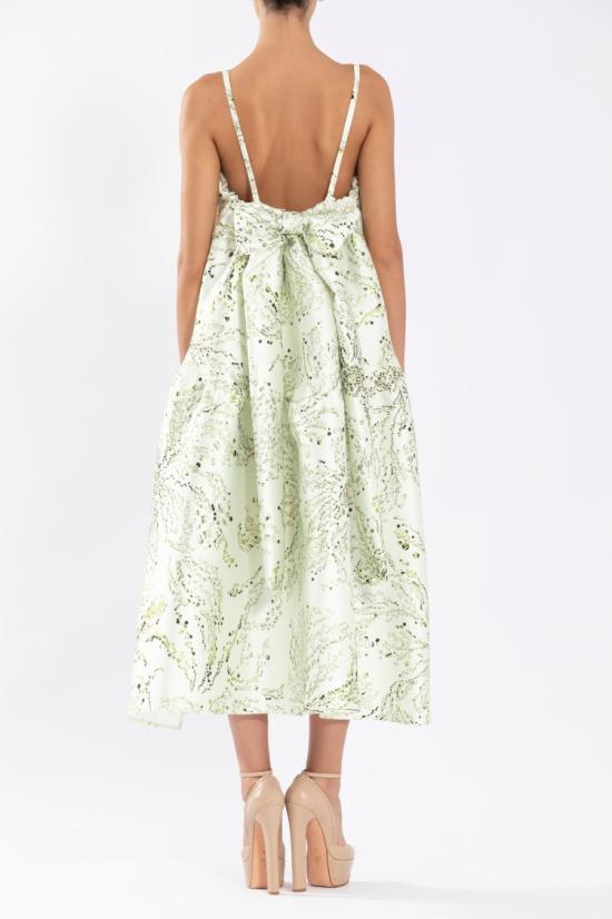  사이드 코베이시 롱 원피스 도트 플로럴 프린트 미카도 A라인 드레스 - SAIID KOBEISY