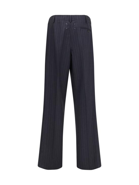 25FW 마르지엘라 핀 스트라이프 울 드로스트링 핀턱 팬츠 S67KA0080M35581 860F GREY - MAISON MARGIELA