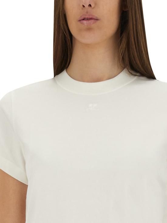 26FW 쿠레쥬 반팔 티셔츠 VESJTS006 JS01070001 WHITE - COURREGES
