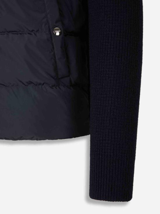 25FW 에르노 콘 스티치 울 & 핀갈 카디건 MP000126U70061 9200Blue NAVY BLUE - HERNO