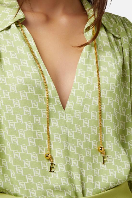  엘리자베타프랜치 블라우스 CAS3041E2K29 Green - ELISABETTA FRANCHI
