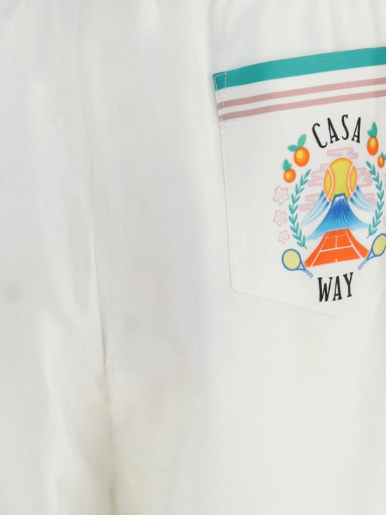 25FW 카사블랑카 숏팬츠 MPF25TR01206 CASAWAY WHITE - CASABLANCA