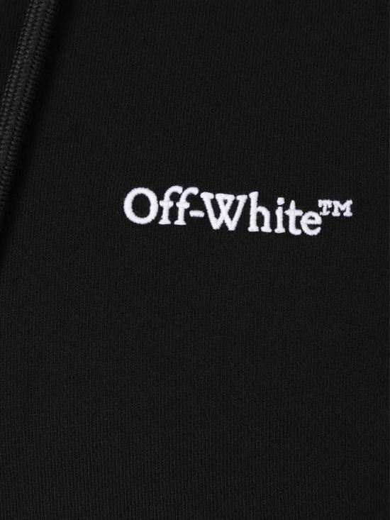 25FW 오프화이트 후드 티셔츠 MBB085F5F0081001 014BLACK WHITE Black - OFF WHITE