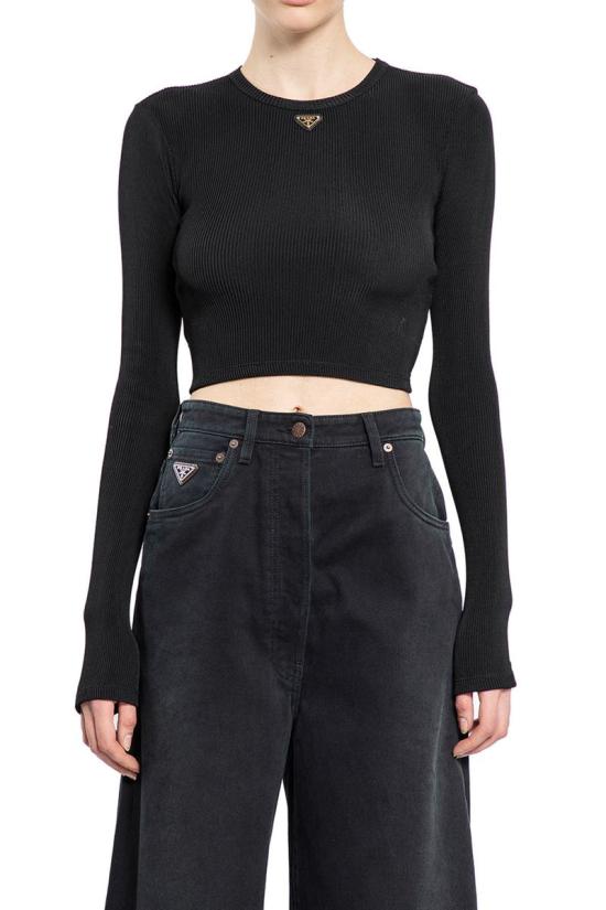 25SS 프라다 긴팔 티셔츠 3959316S9 F0002 Black