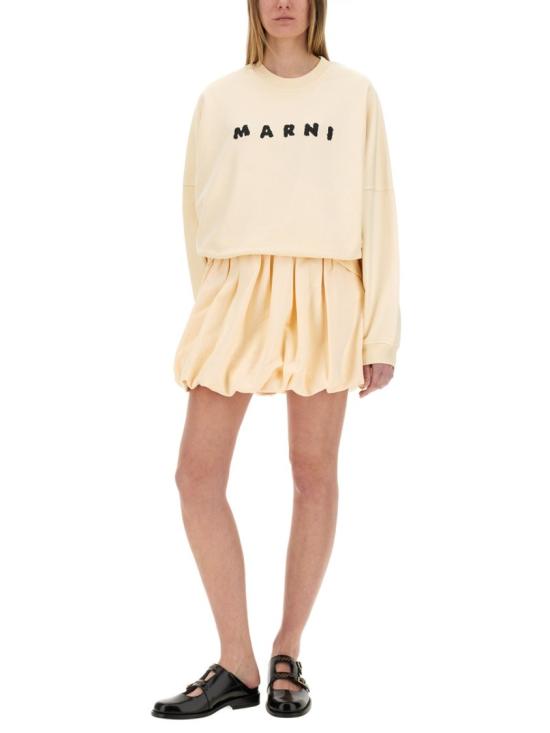 25FW 마르니 로고 크루넥 스웨트셔츠 FLJE0185P7 USCX43SLW06 Neutrals - MARNI