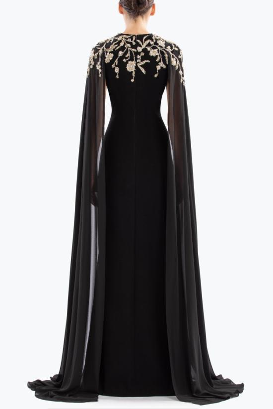  사이드 코베이시 롱 원피스 장식된 크레이프 카프탄 - SAIID KOBEISY