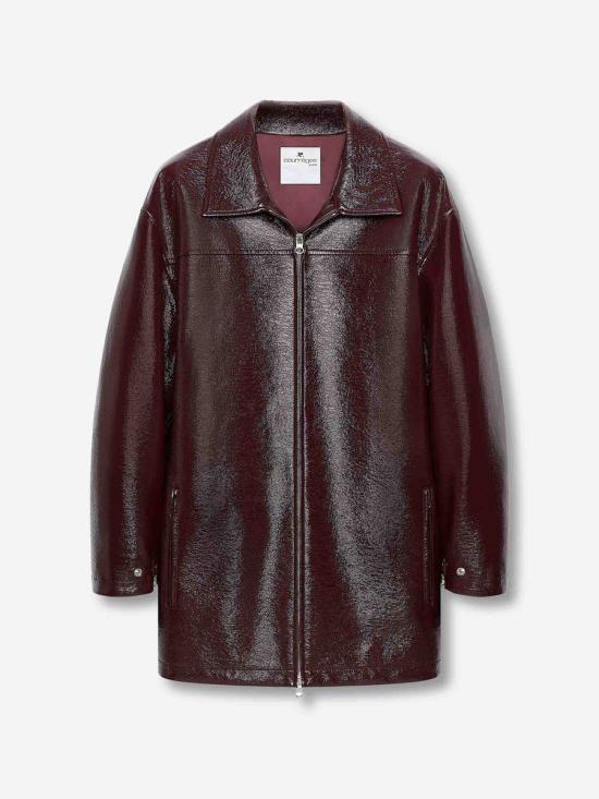 25FW 쿠레쥬 가죽 자켓 425CBL322VY0014 4010BURGUNDY Red