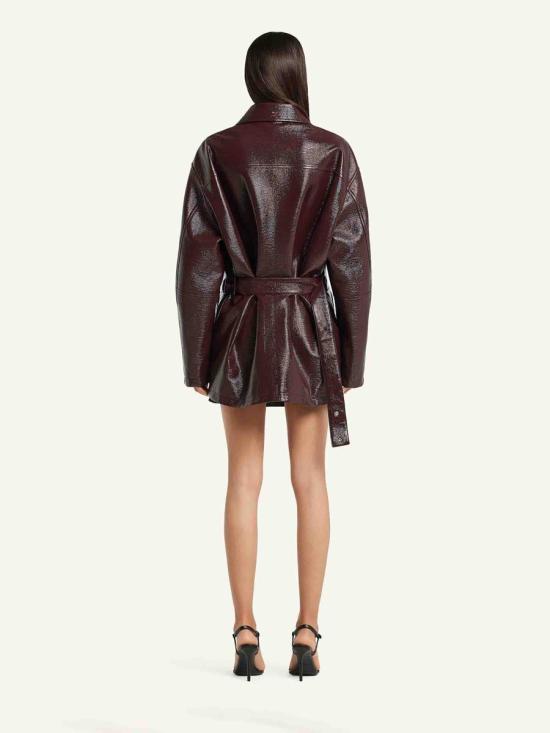 25FW 쿠레쥬 가죽 자켓 425CBL322VY0014 4010BURGUNDY Red - COURREGES