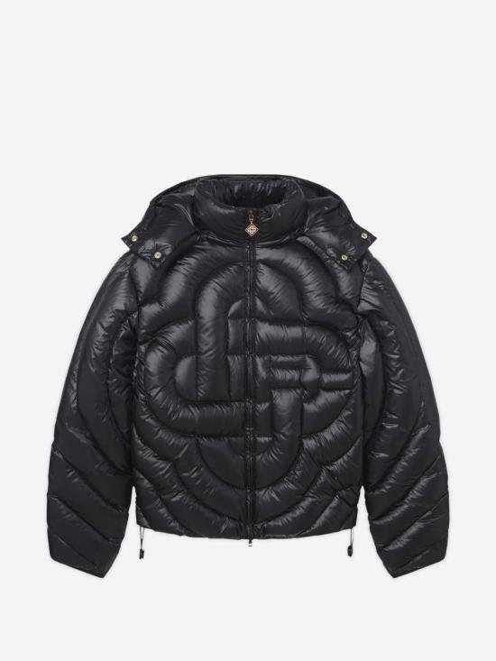 25FW 카사블랑카 숏패딩 OT 140 01 BLACK Black