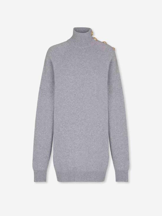 25FW 발망 터틀넥 FF0R9382KI87 9UB9UBGRISCHIN GREY