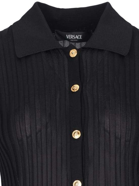  베르사체 미디 원피스 1015455 1A110581B000 Black - VERSACE