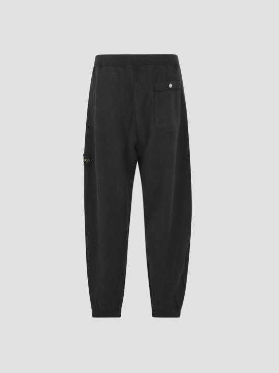 25FW 스톤 아일랜드 6200004  코튼 플리스 루즈 핏 조거 팬츠 K2S156200004S0A20 V0029 Black - STONE ISLAND