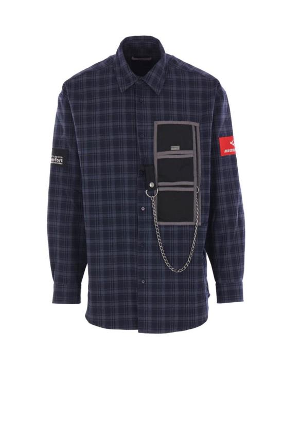 25FW 마틴로즈 긴팔 셔츠 477WS32527BLU BLUE NAVY CHECK