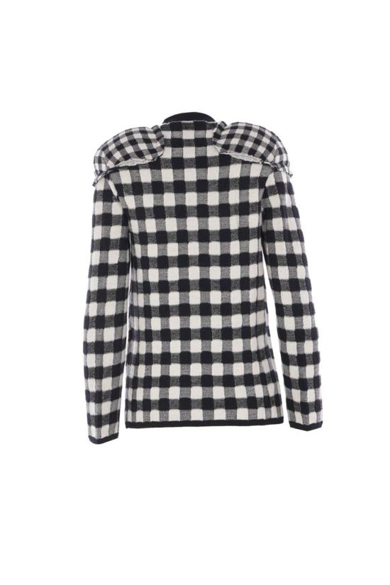 25FW 꼼데가르송 스웨터 GPN009W251BLACKOFFWHITE BLACK OFF WHITE - COMME DES GARCONS