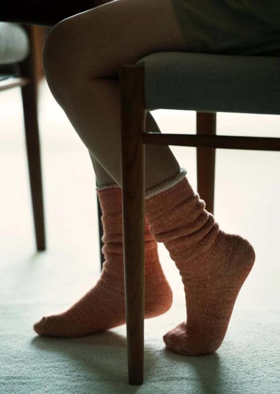  로토토 양말 로투투 더블페이스 크루 니트 삭스 레드 - ROTOTO