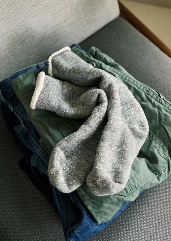  로토토 양말 로투투 더블페이스 크루 니트 삭스 레드 - ROTOTO