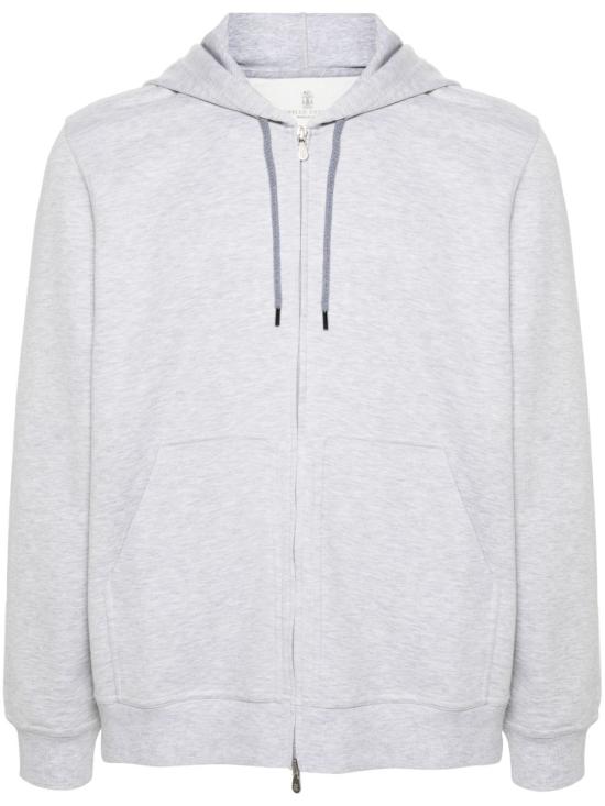 25FW 브루넬로 쿠치넬리 후드 티셔츠 MM8319069G C1250 Grey - BRUNELLO CUCINELLI