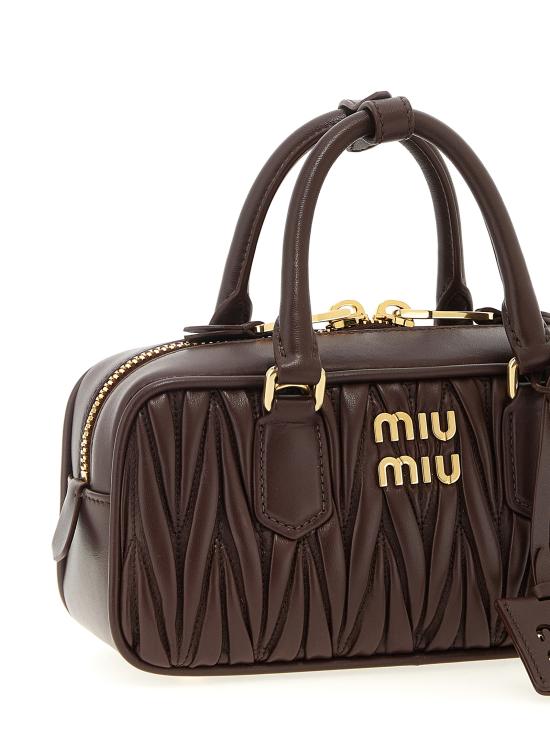26FW 미우미우 아르카디 로고 토트백 5BB142VOONAN88F0NBL Brown - MIU MIU