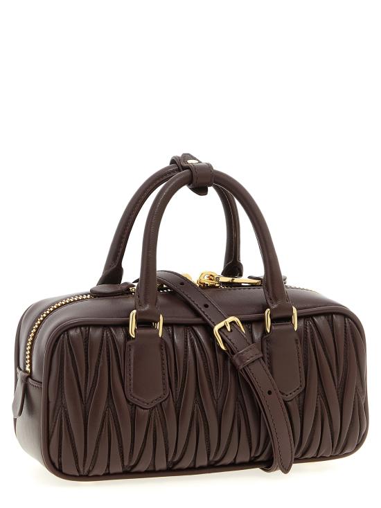 26FW 미우미우 아르카디 로고 토트백 5BB142VOONAN88F0NBL Brown - MIU MIU