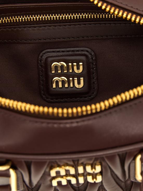 26FW 미우미우 아르카디 로고 토트백 5BB142VOONAN88F0NBL Brown - MIU MIU