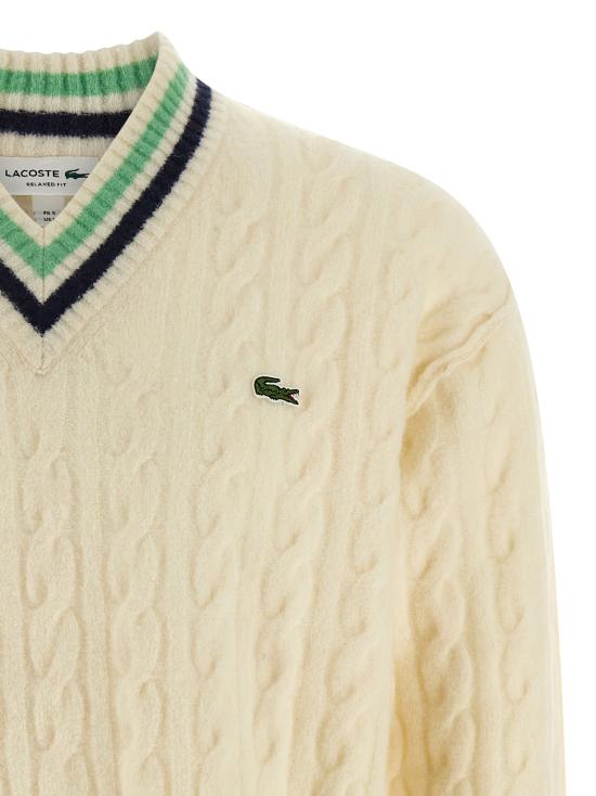 25FW 라코스테 가디건 AH51999II White - LACOSTE