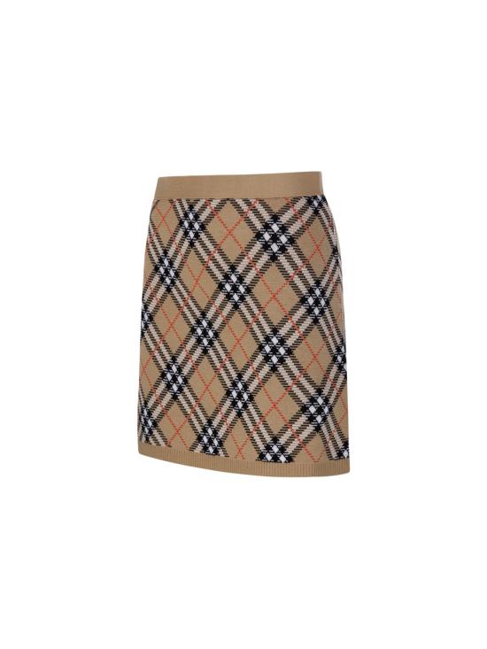 25FW 버버리 체크 울 스커트 8110604 Beige - BURBERRY