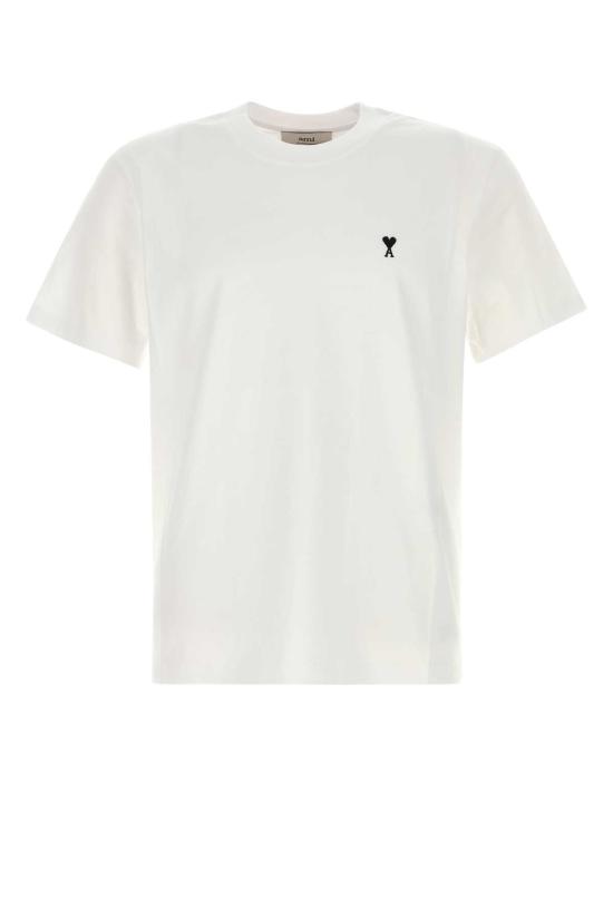 26SS 아미 스몰 하트 로고 라이트 코튼 저지 티셔츠 HTS346724 100 White