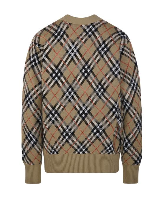 25FW 버버리 체크 울 가디건 8110579 Beige - BURBERRY